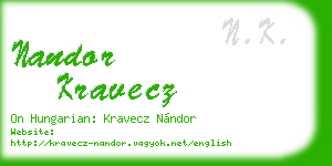 nandor kravecz business card