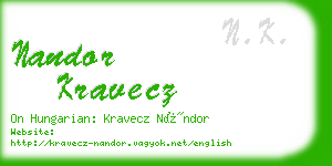 nandor kravecz business card